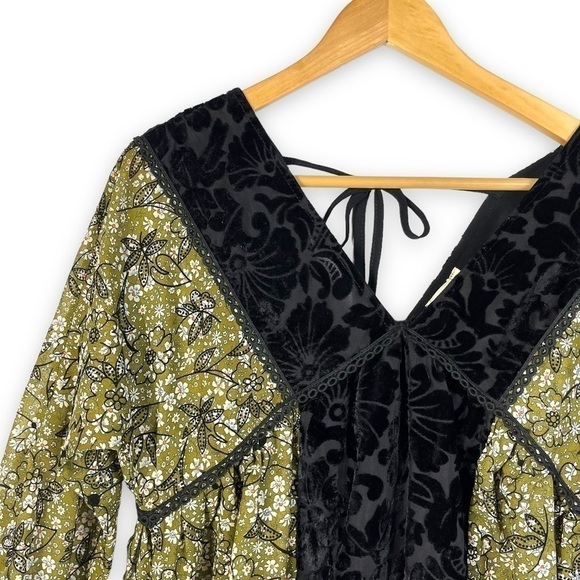 4 for $20 SALE! POL Semi Sheer Embroidered Baby Doll Top, Olive, Size M/L - Picture 4 of 10